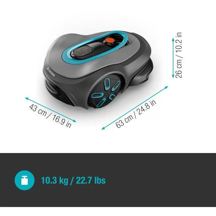 Gardena Robot Cortacésped Smart SILENO max 1500 m² DuoConnect Bluetooth Corte de Bordes GAR4066407025486