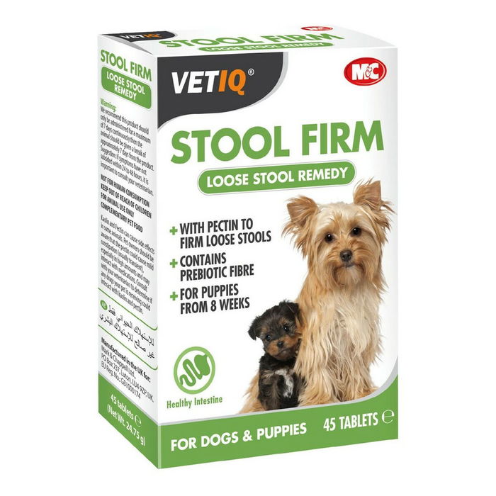 VetIQ Stool Firm Remedio para Heces Blandas en Perros con Pectina, Calabaza, Caolín e Inulina 148 Caracteres