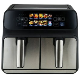 ProfiCook PC-FR 1287 H Freidora de aire doble, 2200 W, 2 cestas de 4 litros