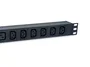 Equip 333316 Unidad de Distribución de Energía (PDU) 8 Salidas AC 1U para Rack 19", Aluminio Negro, 3500W, Con Interruptor, C13 + C19