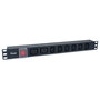 Equip Regleta de Alimentación Aluminio Rack 19" 1U 6 Tomas IEC C13 + 2 Tomas IEC C19 con Interruptor