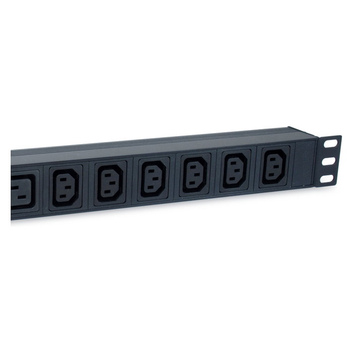 Equip Regleta de Alimentación Aluminio Rack 19" 1U 6 Tomas IEC C13 + 2 Tomas IEC C19 con Interruptor