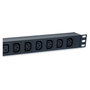 Equip Regleta de Alimentación Aluminio Rack 19" 1U 6 Tomas IEC C13 + 2 Tomas IEC C19 con Interruptor