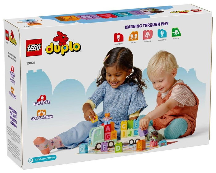 LEGO DUPLO Camión del Alfabeto ABC, Juego de Construcción Educativo de 36 Piezas