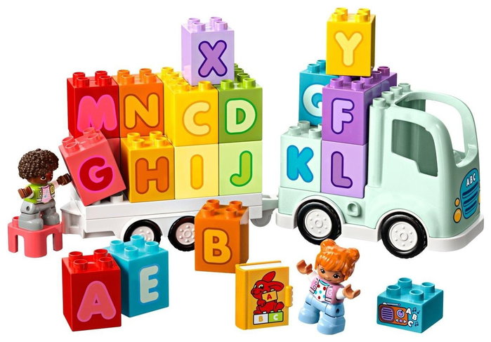 LEGO DUPLO Camión del Alfabeto ABC, Juego de Construcción Educativo de 36 Piezas