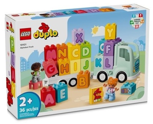 LEGO DUPLO Camión del Alfabeto ABC, Juego de Construcción Educativo de 36 Piezas
