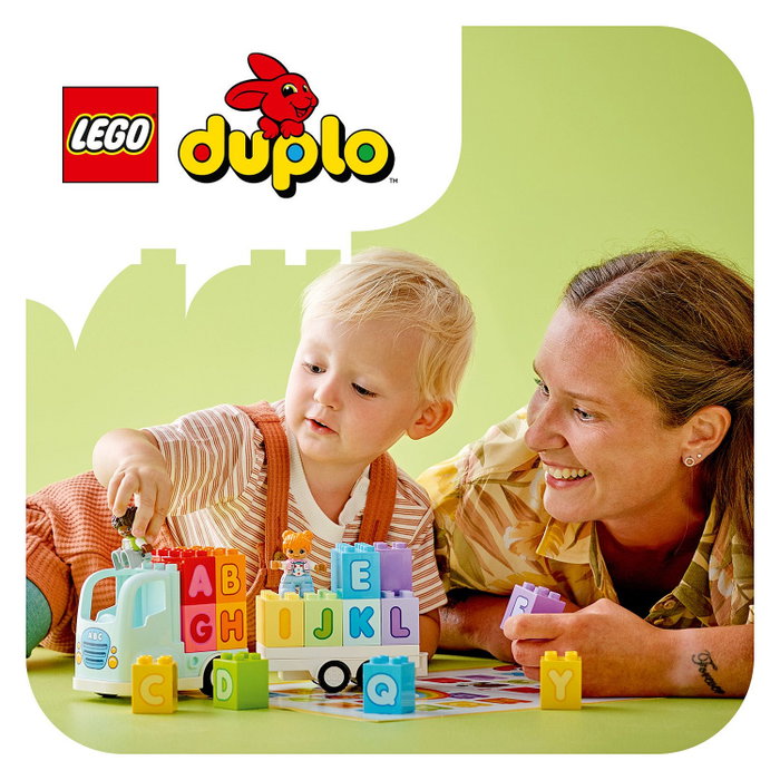 LEGO DUPLO Camión del Alfabeto ABC, Juego de Construcción Educativo de 36 Piezas