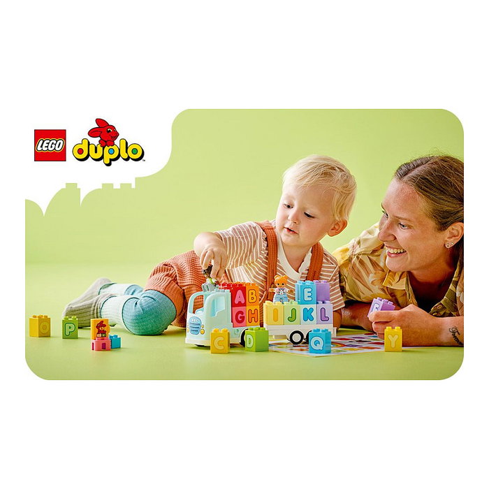 LEGO DUPLO Camión del Alfabeto ABC, Juego de Construcción Educativo de 36 Piezas