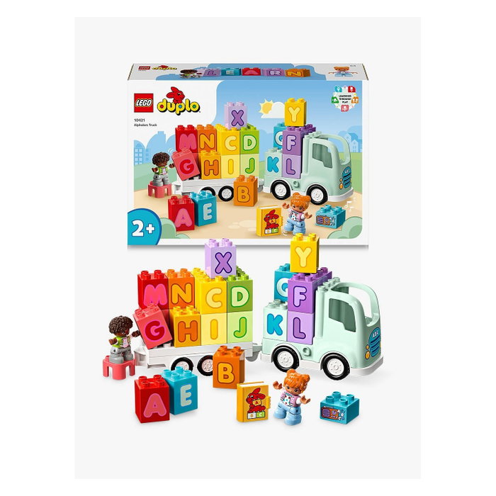 LEGO DUPLO Camión del Alfabeto ABC, Juego de Construcción Educativo de 36 Piezas
