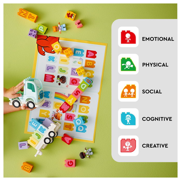 LEGO DUPLO Camión del Alfabeto ABC, Juego de Construcción Educativo de 36 Piezas
