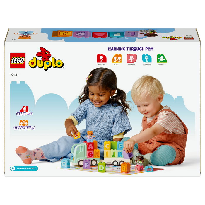 LEGO DUPLO Camión del Alfabeto ABC, Juego de Construcción Educativo de 36 Piezas