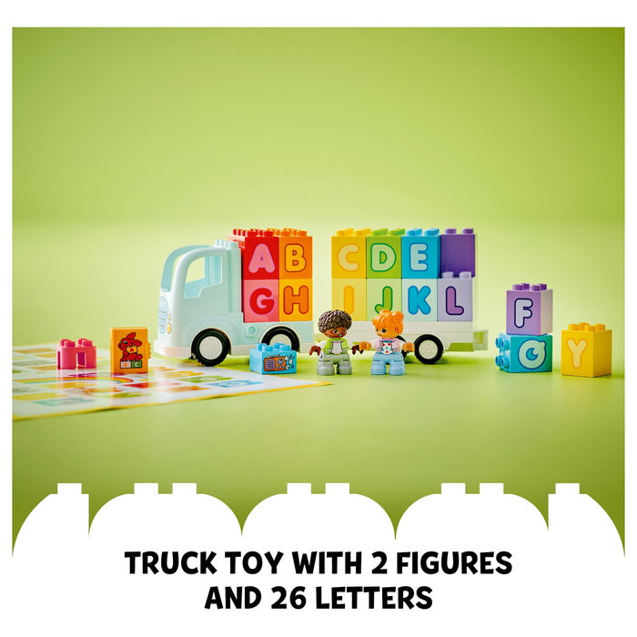 LEGO DUPLO Camión del Alfabeto ABC, Juego de Construcción Educativo de 36 Piezas