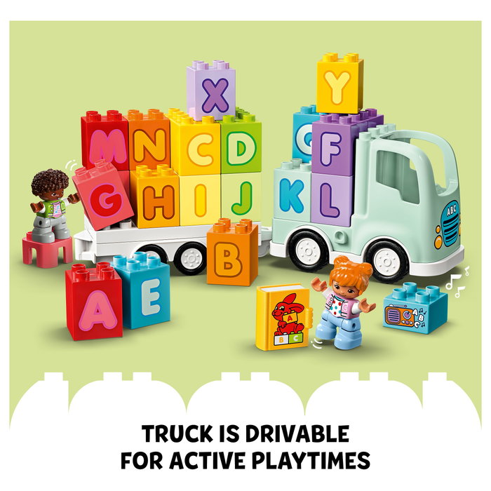 LEGO DUPLO Camión del Alfabeto ABC, Juego de Construcción Educativo de 36 Piezas
