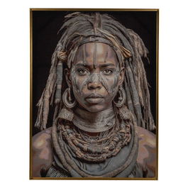 Cuadro Africana Tejido Decoración 133 X 180 cm