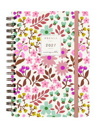 Finocam Agenda Anual 2027 Moniquilla Wire-O Tapa Extra Rosa