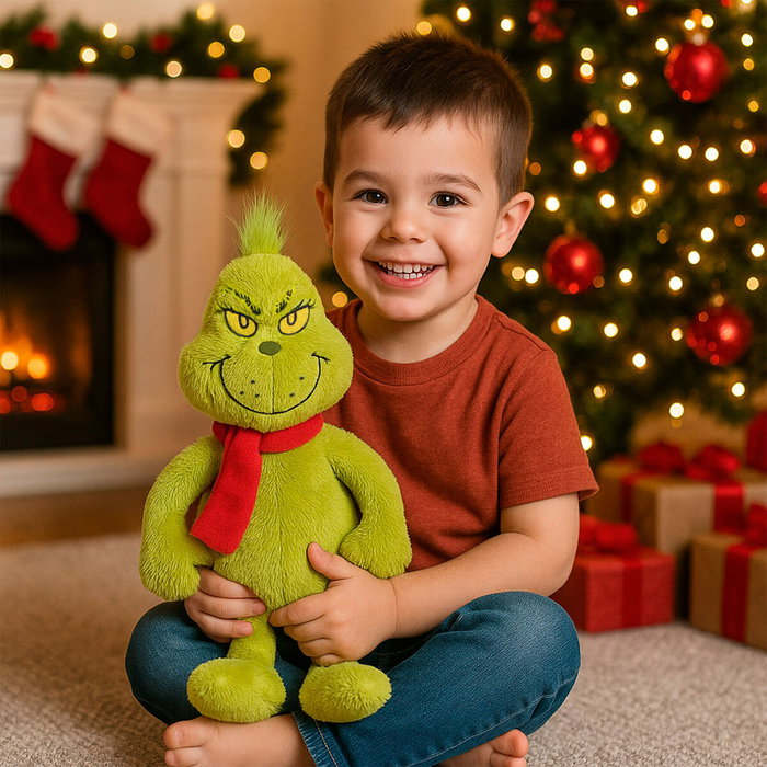 Color Baby Peluche El Grinch con Bufanda de Navidad 50 Cm.