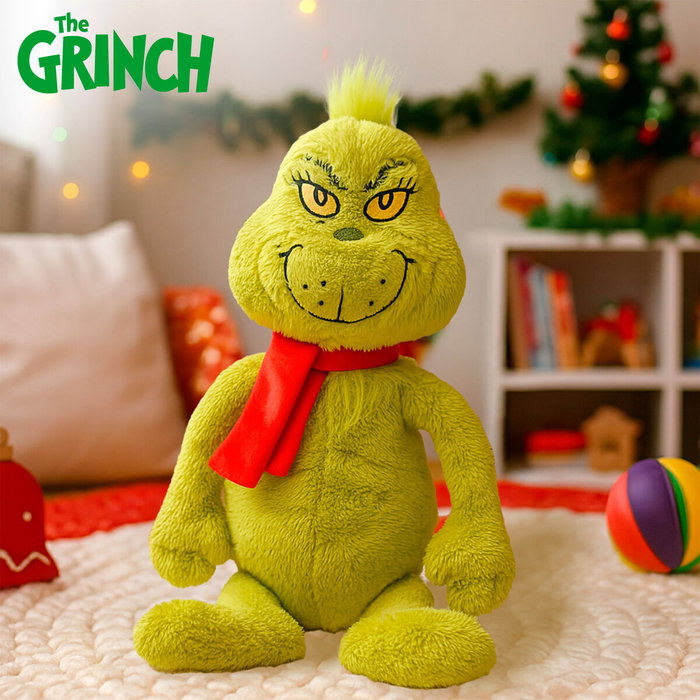 Color Baby Peluche El Grinch con Bufanda de Navidad 50 Cm.