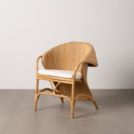 Ixia Sillón Natural de Ratán para Decoración 65 x 63 x 78 cm