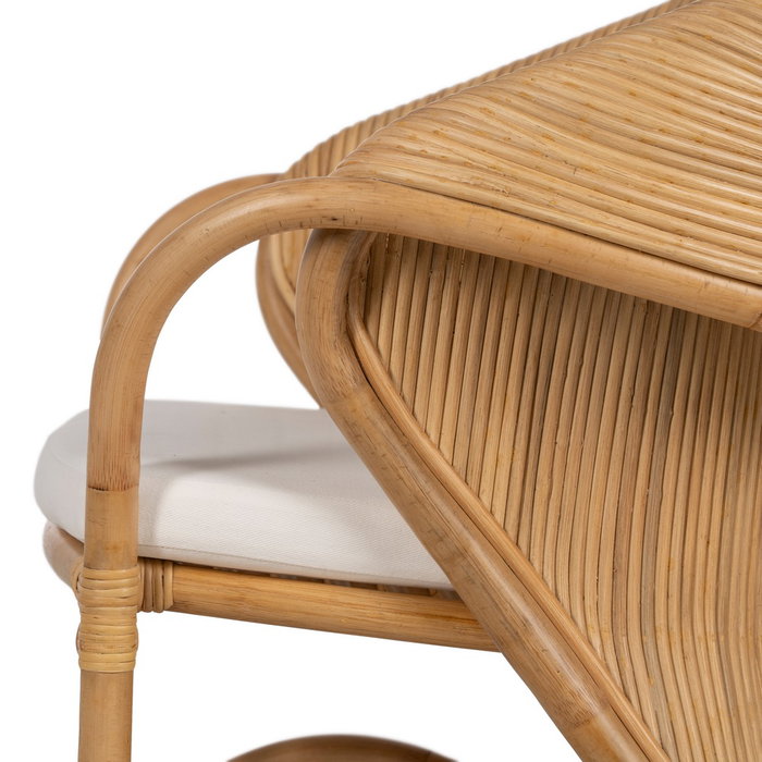 Ixia Sillón Natural de Ratán para Decoración 65 x 63 x 78 cm