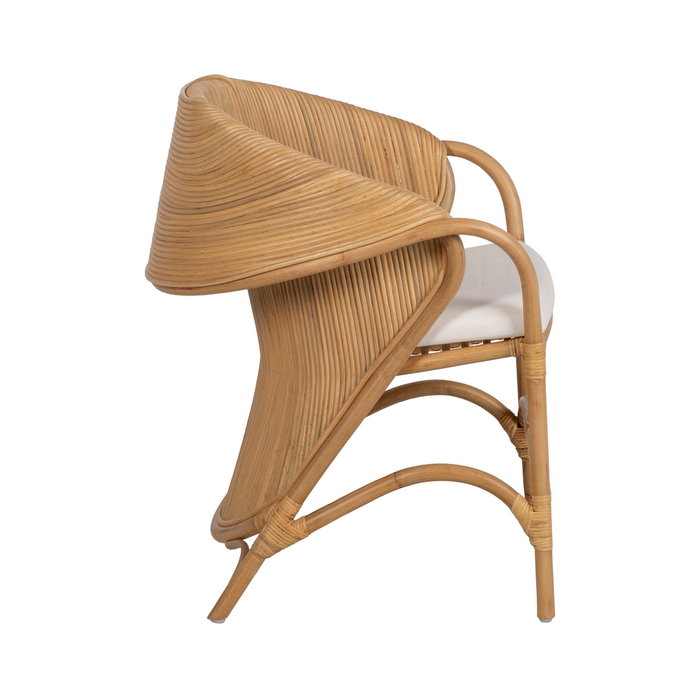 Ixia Sillón Natural de Ratán para Decoración 65 x 63 x 78 cm