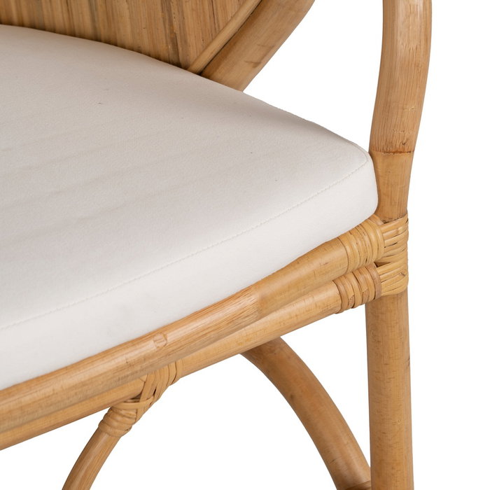 Ixia Sillón Natural de Ratán para Decoración 65 x 63 x 78 cm