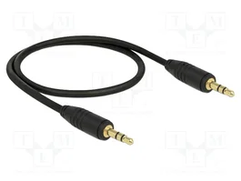 DeLOCK Cable de audio 3,5 mm macho a macho 0,5 m negro