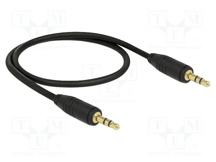 DeLOCK Cable de audio 3,5 mm macho a macho 0,5 m negro DeLOCK Cable de audio 3,5 mm macho a macho 0,5 m negro