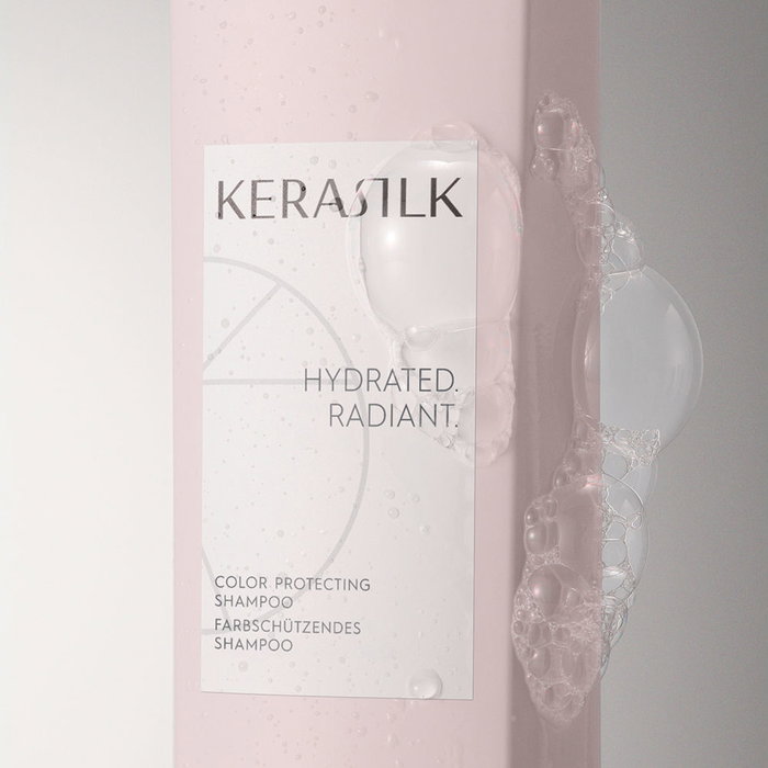 Kerasilk Essentials Shampoo Protector Color 250 ml - Cabello Teñido, Vegano, Sin Siliconas y Sulfatos, con Aceite de Frambuesa, Fragancia Floral y Ámbar