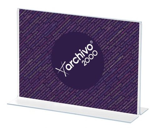 Expositor Sobremesa En Forma De T A3 Horizontal Cristal Expositor Sobremesa En Forma De T A3 Horizontal Cristal