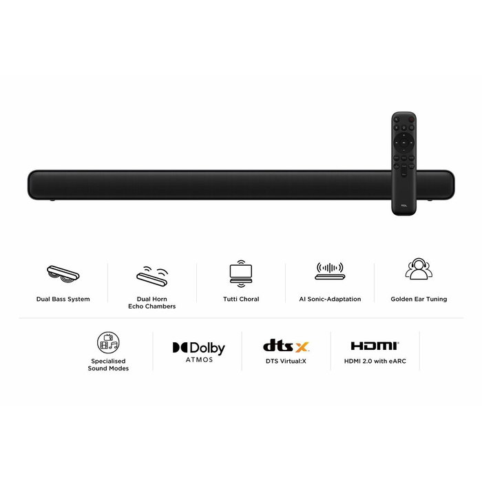 TCL Barra de Sonido S45HE Dark Titanium