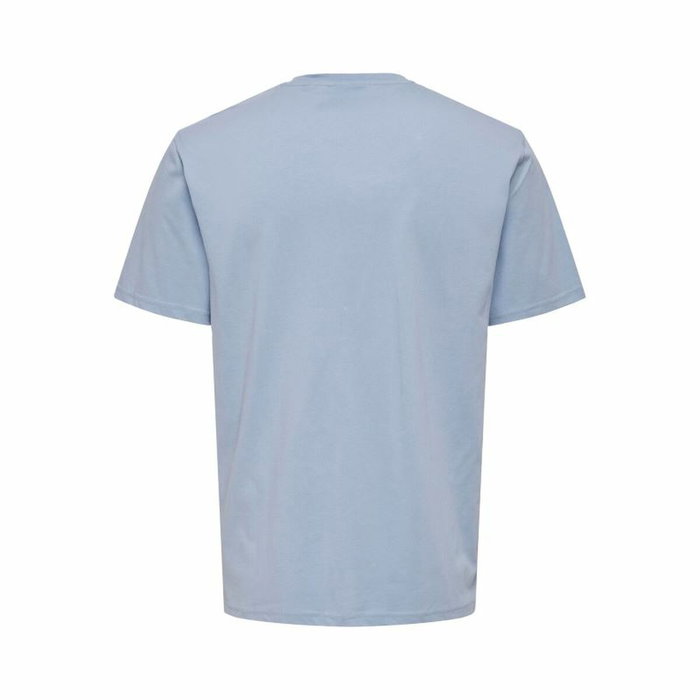Camiseta de Manga Corta Hombre Only & Sons Onslevi Life Reg Text Eventide Añil