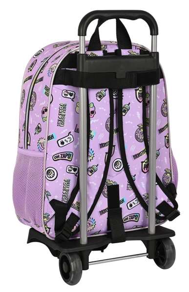 Safta Mochila con Carro Monster High Best Boos Lila Safta Mochila con Carro Monster High Best Boos Lila