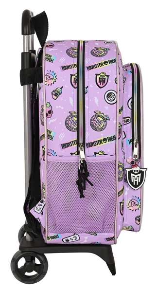 Safta Mochila con Carro Monster High Best Boos Lila Safta Mochila con Carro Monster High Best Boos Lila