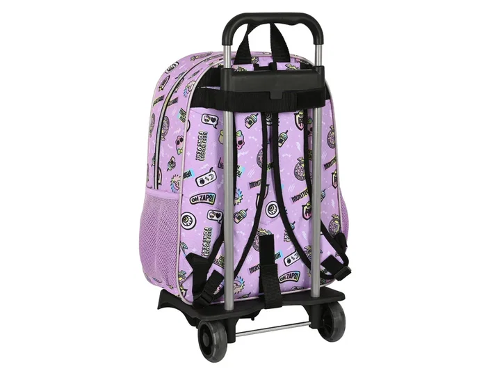 Safta Mochila con Carro Monster High Best Boos Lila Safta Mochila con Carro Monster High Best Boos Lila