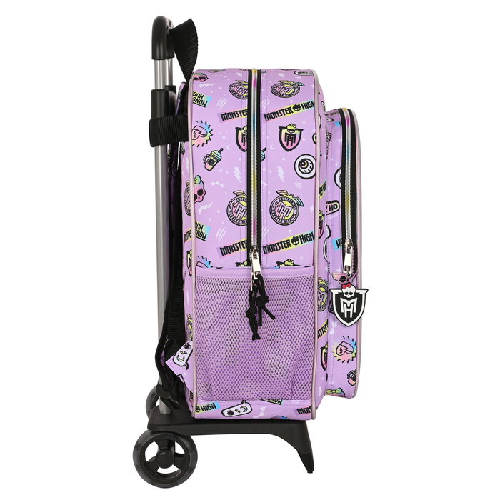 Safta Mochila con Carro Monster High Best Boos Lila Safta Mochila con Carro Monster High Best Boos Lila