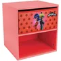 Fun House Miraculous Ladybug Mesita de Noche con Cajón H.36 x L.33 x D. 30 cm