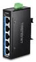 Trendnet TI-GLC50 Switch No Administrado Gigabit Ethernet 5 Puertos (10/100/1000), Full Duplex, Montaje en Pared y Carril DIN, Color Negro