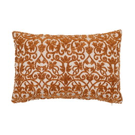 Cojín Blanco-Ocre Algodón / Poliéster 40 X 60 cm (Set de 2)