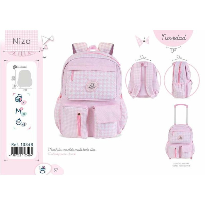 Decuevas Mochila escolar MULTI BOLSILLOS Decuevas Mochila escolar MULTI BOLSILLOS