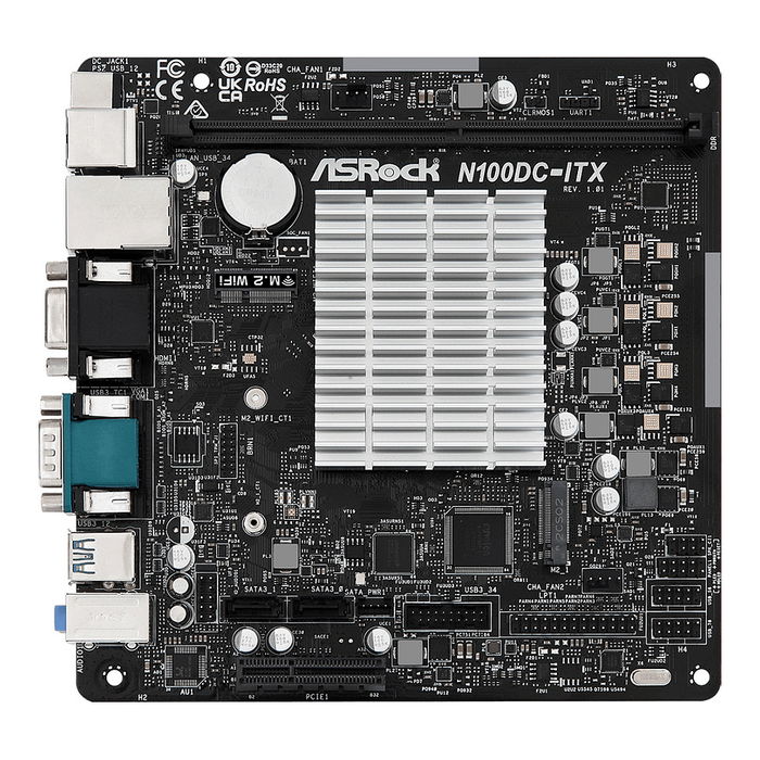 ASROCK N100 DC-ITX Intel N100 Mini ITX Placa Base DDR4