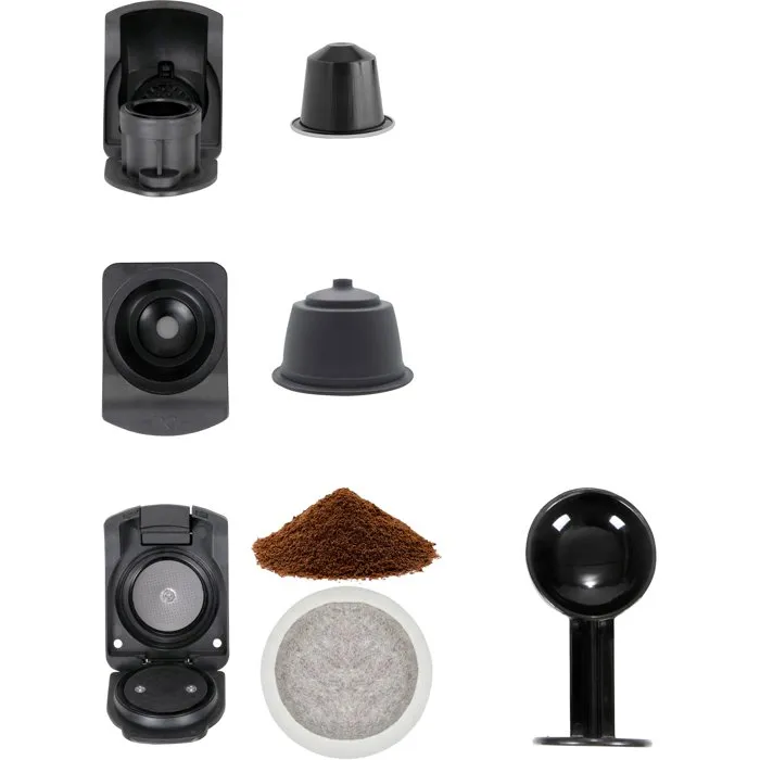 Livoo Cafetera Multicápsula DOD217C 4 en 1, 1400W, 7 Niveles de Intensidad de Café y Crema, para Cápsulas Compatibles