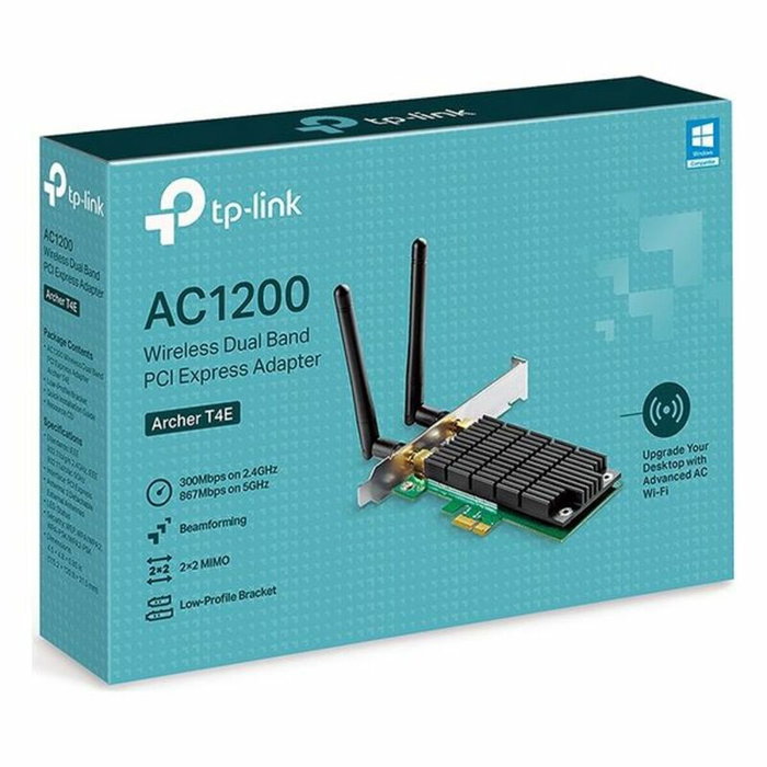 TP-Link Archer T4E Adaptador Wi-Fi AC1200 Dual Band PCI Express TP-Link Archer T4E Adaptador Wi-Fi AC1200 Dual Band PCI Express