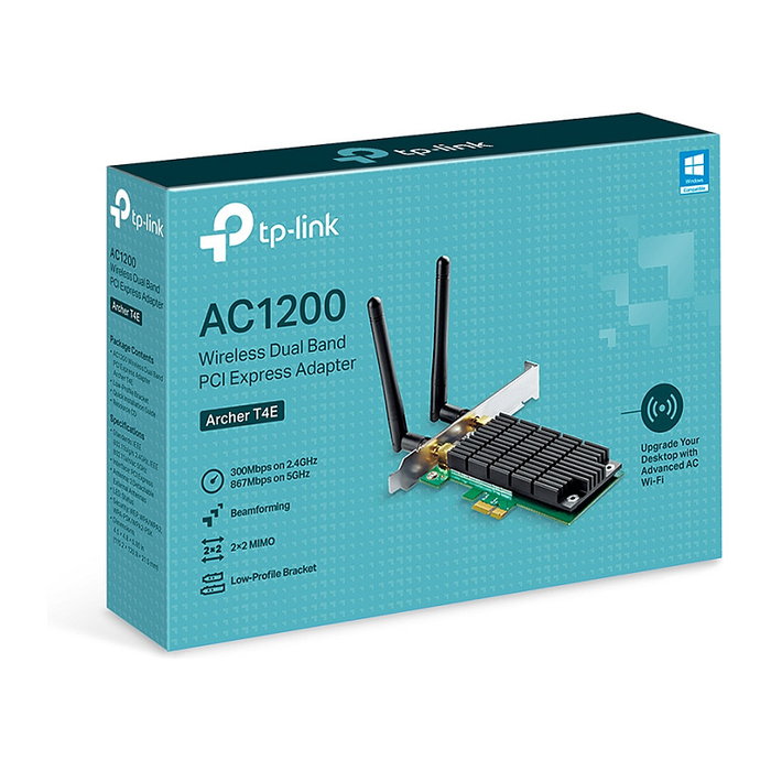 TP-Link Archer T4E Adaptador Wi-Fi AC1200 Dual Band PCI Express TP-Link Archer T4E Adaptador Wi-Fi AC1200 Dual Band PCI Express