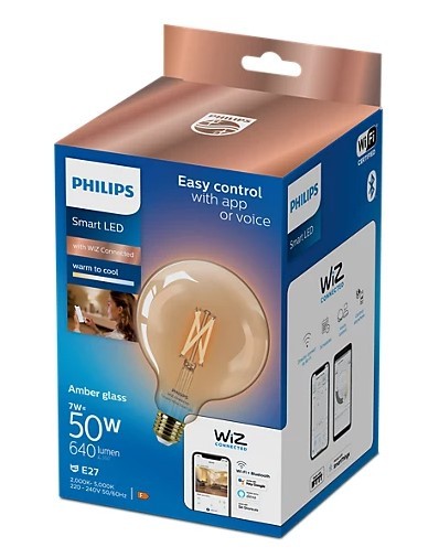 Philips Smart Filament G125 E27 7 W (50 W) WW-CW Philips Smart Filament G125 E27 7 W (50 W) WW-CW
