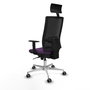 PIQUERAS Y CRESPO Silla de oficina Horna con Mecanismo Sincro, Morado y Negro