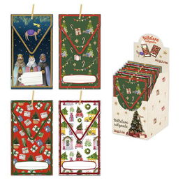 Billetero De Felicitacion Arguval Navidad Colgante Alargado 90X165 Surtido Expositor De 48 (4 Diseños)