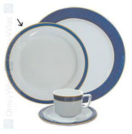 MAROC Plato Postre Cobalto 21 cm, Vajilla, Platos Llanos, Colección Maroc (Set de 6)