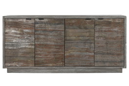 DKD Home Decor Buffet Mango y Piedra Gris Rugoso