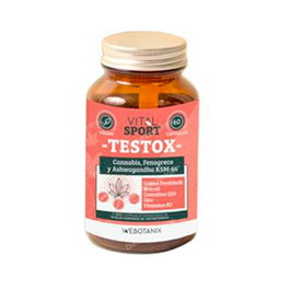 WEBOTANIX Testox Vital Sport 60 Cap. Complemento para Rendimiento Físico y Psicológico con Zinc y Ashwagandha