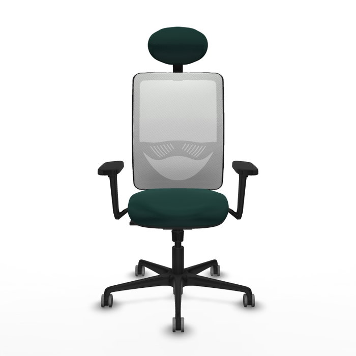 PIQUERAS Y CRESPO Silla de oficina Zulema con mecanismo Sincro, Verde botella y Blanco PIQUERAS Y CRESPO Silla de oficina Zulema con mecanismo Sincro, Verde botella y Blanco